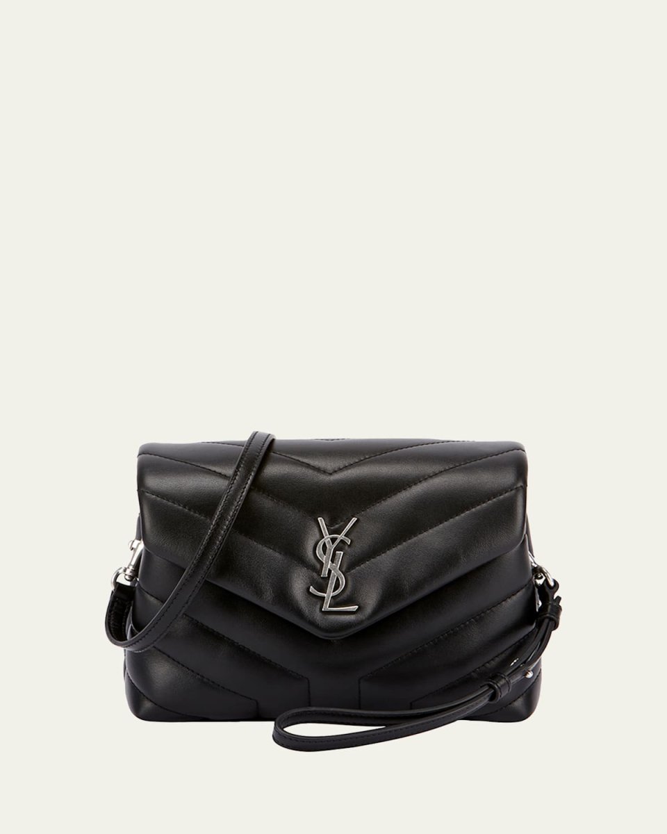Loulou Toy YSL Quilted Calfskin V-Flap Crossbody Bag